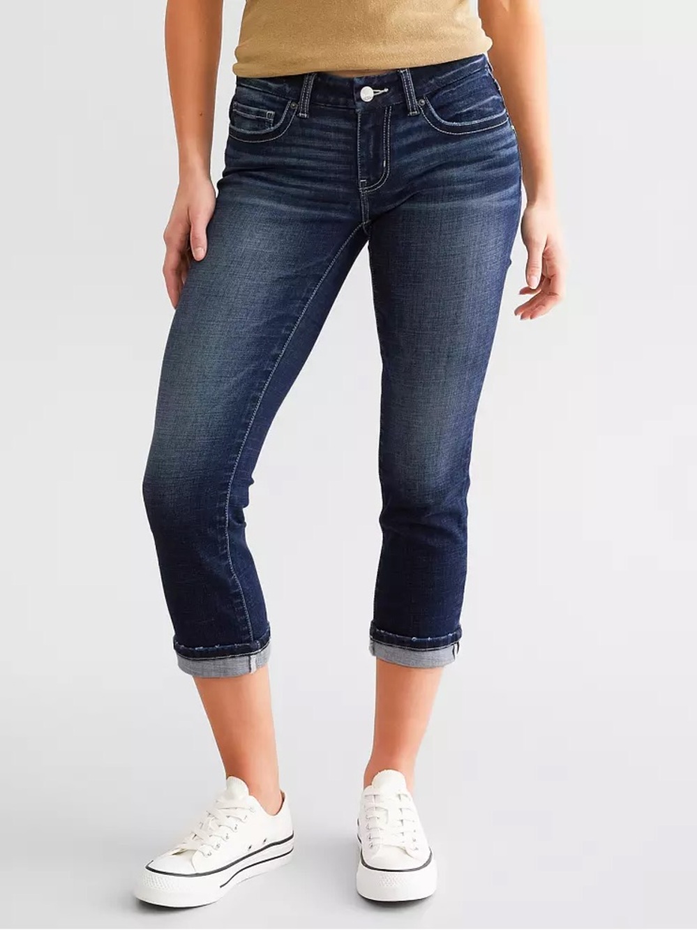 Women's EUC Vintage Calvin Klein Cropped Denim Capri Pants Size 10